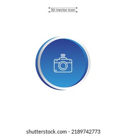 3D Thematic Photo Shoot Icon Vector Illustration