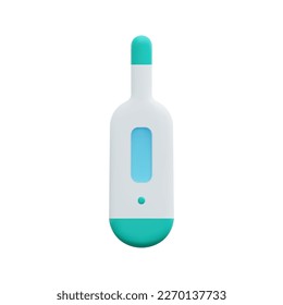 3d thermometer icon vector. Isolated on white background. 3d pharmacy, medical and healthcare concept. Cartoon minimal style. 3d temperature measurement icon vector render illustration.