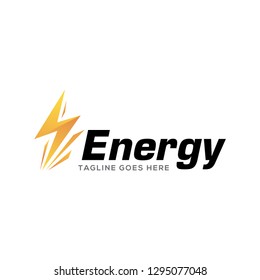 3d thunder bolt energy logo icon vector template