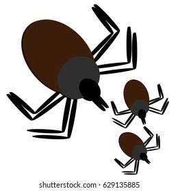 3D tick isolated on white background. Vector illustration.