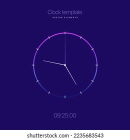 3d time and clock icon. Clock icon in trendy flat and line style isolated on background. Icons for date, time, era, duration, period, span, hour, minute, watch, timer, time keeper.