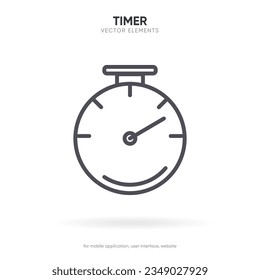 3d time and clock icon. Clock icon in trendy flat and line style isolated on background. Icons for date, time, era, duration, period, span, hour, minute, watch, timer, time keeper.