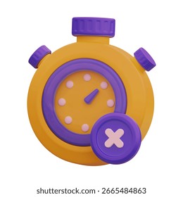 Ilustración de icono de tiempo de espera 3D