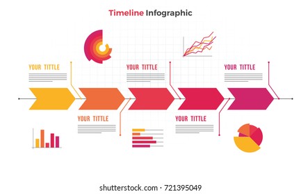 3D Timeline Infographics layout with five(5) steps.