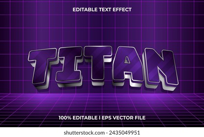 3d titan logo style editable vector text effect