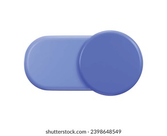 3d toggle switch button on icon in green color or set of switcher slider button icon illustration
