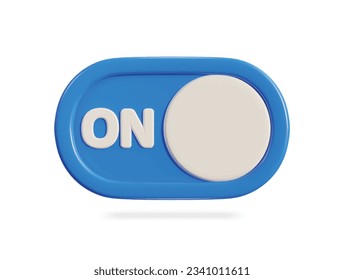 3d toggle switch buttons on and off icon vector illustration