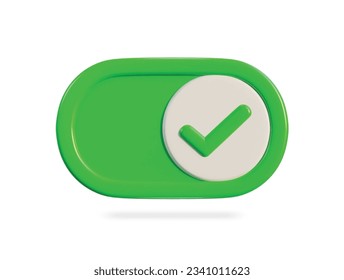 3d toggle switch buttons on and off icon vector illustration