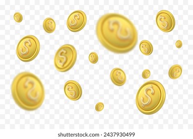 3D Token Coin Icons vector