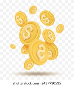 3D Token Coin Icons vector