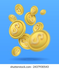 3D Token Coin Icons vector