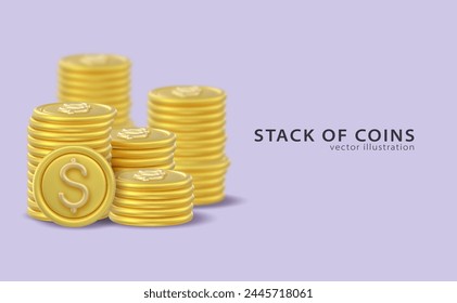 Anuncio de Vector de iconos de moneda de token 3D