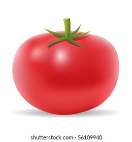 3.ᵉʳ tomate aislado en blanco