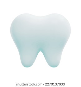 3d tooth icon vector. Isolated on white background. 3d dental, medicine and healthcare concept. Cartoon minimal style. 3d teeth icon vector render illustration.