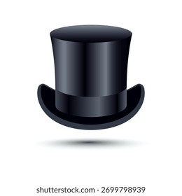 ilustração vetorial do ícone de chapéu superior 3D