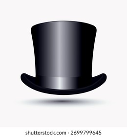 ilustração vetorial do ícone de chapéu superior 3D