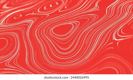 3D topographic map background concept. Abstract topographic map background. Contour map. Valleys and mountains. Geography concept. Wavy background. 3D Vector illustration.