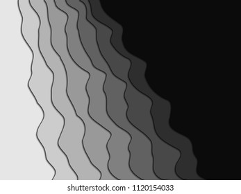 3d topography relief. Abstract paper cut art background design for website template. Smooth origami art shape paper cut Template for design Material design concept.