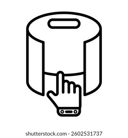 3D Touch Icon Vector Line Icon Design