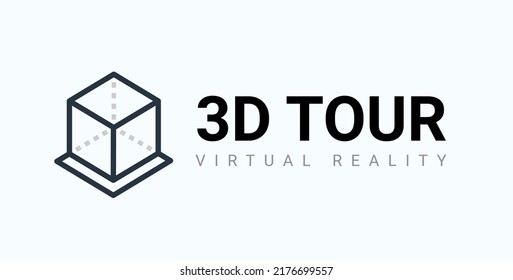 3d Tour Virtual Icon Ar Camera Platform Vector Game. 360 Vr 3d Tour Icon