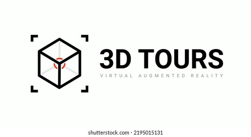 3d Tour Virtual Icon Ar Camera Platform Vector Game. 360 Vr 3d Tour Icon