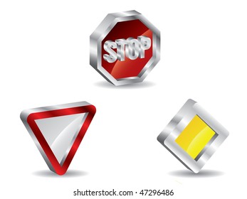 3d traffic signs