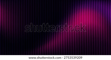 3d transparent ribbed glass background with refraction and holographic effect. Reeded glass with rainbow gradient. Render of corrugated wall with overlay reflection light on dark.

