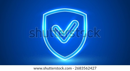 3D transparent sphere protection shield with neon glowing elements. Power energy barrier, force field, protection or defend concept. Vector illustration