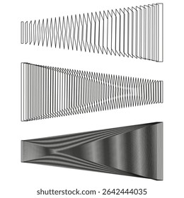 3D trapezoid object. Vector shadow volume. Perspective shape illusion. Geometric dark element.