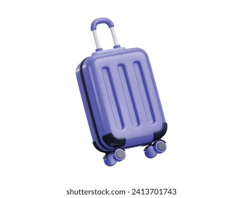 3d travel luggage icon illustration