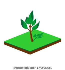 Ilustración de árbol 3d. bueno para la web