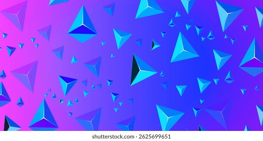 3d triangle background with bright color vector design in eps 10