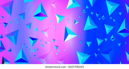 Fondo del triángulo 3D con diseño brillante del Vector del color en EPS 10