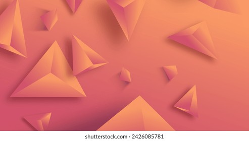 3d triángulo de fondo monocromo diseño de vector de color vivo en eps 10