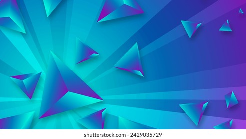 3d triángulo de fondo con colores vivos diseño vectorial en eps 10