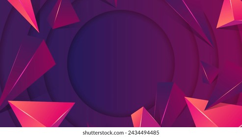 3d triángulo de fondo con colores vivos diseño vectorial en eps 10