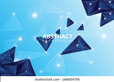 3d triangle classic blue background. Premium Vector
Background
