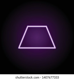 3d triangle with dashed edges neon icon. Elements of geometric figures set. Simple icon for websites, web design, mobile app, info graphics on dark gradient background