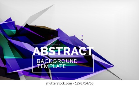 3d diseño de fondo geométrico triangular, plantilla de póster moderno. Ilustración del vector