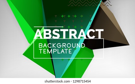 3D Dreieck geometrisches Hintergrunddesign, moderne Plakatvorlage. Vektorgrafik
