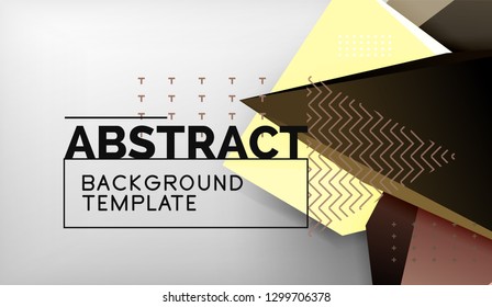 3d diseño de fondo geométrico triangular, plantilla de póster moderno. Ilustración del vector