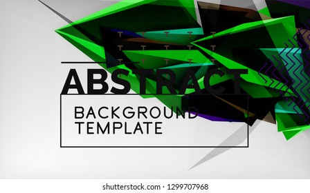 3D Dreieck geometrisches Hintergrunddesign, moderne Plakatvorlage. Vektorgrafik