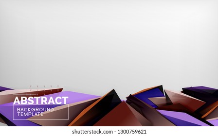 3d diseño de fondo geométrico triangular, plantilla de póster moderno. Ilustración del vector