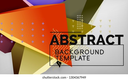 3d diseño de fondo geométrico triangular, plantilla de póster moderno. Ilustración del vector