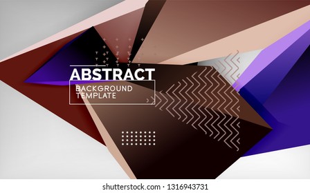 3d diseño de fondo geométrico triangular, plantilla de póster moderno. Ilustración del vector