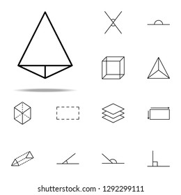 3d triangle icon. Geometric figures icons universal set for web and mobile