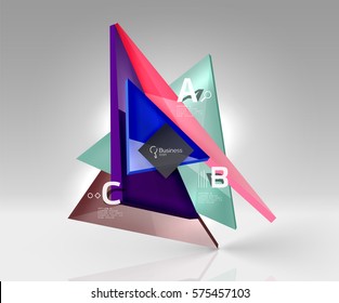 3d Triangle Modern Composition Vector Template Stock Vector (Royalty ...