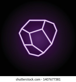 3d triangle neon icon. Elements of geometric figures set. Simple icon for websites, web design, mobile app, info graphics on dark gradient background