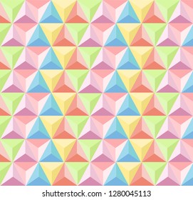 3d Triangle Pastel Color Modern Pattern Vector