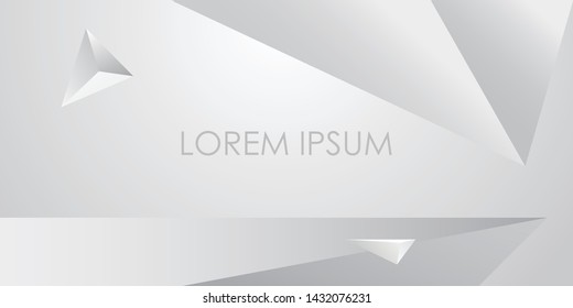 3d triangle polygon white background